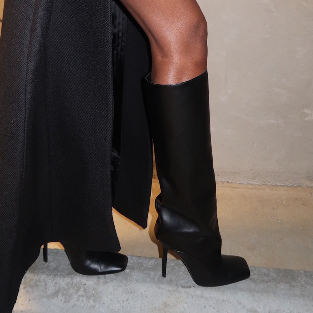 The Attico Black Heeled Boots